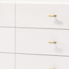 150220266991267b539cf.jpeg 6 Drawer Wooden Dresser with Metal Hairpin Legs, White and Gold