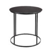 Round Metal Frame Side Table with Tubular Legs, Black
