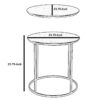 Round Metal Frame Side Table with Tubular Legs, Black