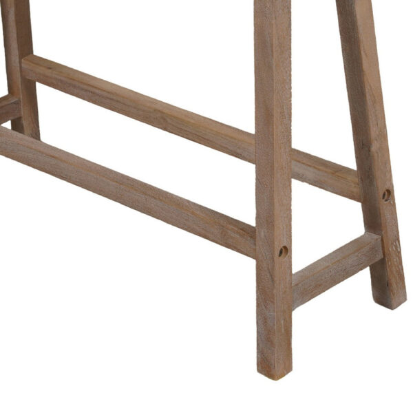 150220266991276f14c64.jpeg 33 Inch Saddle Seat Bench with Angled Frame, Sandblasted Antique Brown Acacia Wood