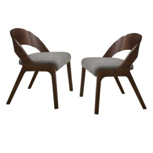 1502202669912846321d7.jpeg Wooden Dining Chair with Open Curved Back Design, Set of 2, Walnut Brown
