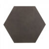 1502202669912866e740d.jpeg Hexagonal Concrete End Table with Metal Base, Gray and Black