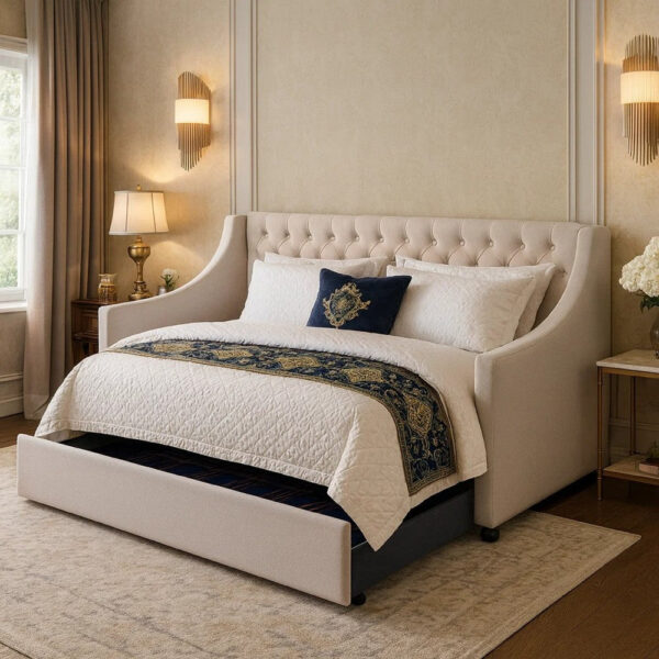 15022026699128a00f1ed.jpeg Fabric Twin Size Daybed with Button Tufted Back and Sloped Arms,Light Gray