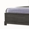 Wooden Queen Size Low Profile Size Bed with Bookcase Headboard, Gray