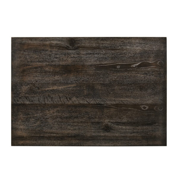 Counter Height Wooden Dining Table with Open Bottom Shelf, Gray