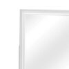Square Molded Wooden Frame Dresser Mirror, White and Silver