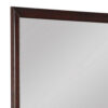 Square Molded Wooden Frame Dresser Mirror, Cherry Brown and Silver