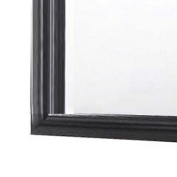 1502202669912bd299b65.jpeg Molded Wooden Frame Dresser Top Mirror, Black and Silver