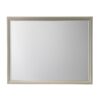 Rectangular Wood Encased Dresser Top Mirror, Champagne Silver