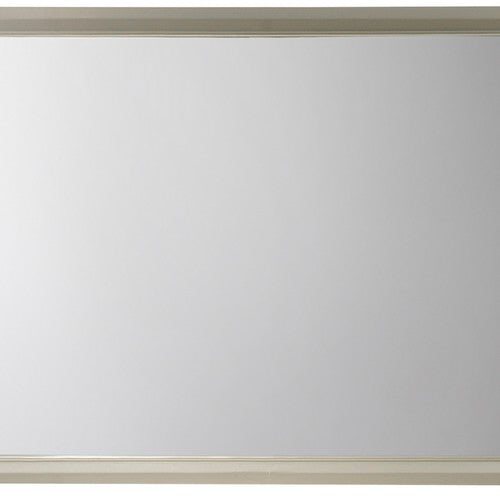 Rectangular Wood Encased Dresser Top Mirror, Champagne Silver