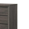 5 Drawer Transitional Chest with Chamfered Feet and Curved Handles, Gray