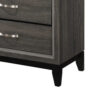 5 Drawer Transitional Chest with Chamfered Feet and Curved Handles, Gray
