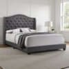 1502202669912daa859b4.jpeg Fabric Upholstered Wooden Demi Wing Queen Bed with Camelback Headboard,Gray
