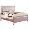 1502202669912de9b9f39.jpeg Contemporary Queen Size Wooden Bed With Mirror Trim Details, Pink