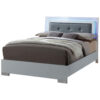 1502202669912e538766c.jpeg Wooden Queen Bed with Leatherette Headboard and LED trims, White and Black