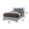 1502202669912e5d1d832.jpeg Wooden Queen Bed with Leatherette Headboard and LED trims, White and Black