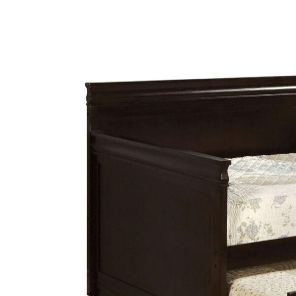 Traditional Style Wooden Daybed with Trundle, Brown