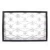 Rectangular Metal Frame Wall Decor with Curved Design Accents, Black