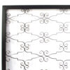 Rectangular Metal Frame Wall Decor with Curved Design Accents, Black