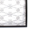 Rectangular Metal Frame Wall Decor with Curved Design Accents, Black