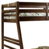 Transitional Style Twin Over Full Bunk Bed with Drawers, Walnut Brown
