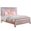 15022026699130fa73054.jpeg Button Tufted Full Size Bed with Leatherette Headboard, Rose Gold