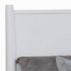 Wooden Eastern King Size Bed with Panel Headboard, White
