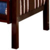 Slatted Twin Over Twin Bunk Bed with Attached Ladder, Espresso Brown