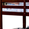 Slatted Twin Over Twin Bunk Bed with Attached Ladder, Espresso Brown