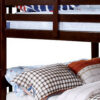 Slatted Full Over Full Bunk Bed with Attached Ladder, Walnut Brown