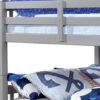 Slatted Full Over Full Bunk Bed with Attached Ladder, Gray