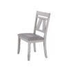1502202669913219ee176.jpeg Wooden Side Chair with Fabric Upholstered Seat, Set of 2, White and Gray