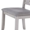 1502202669913221f0b77.jpeg Wooden Side Chair with Fabric Upholstered Seat, Set of 2, White and Gray