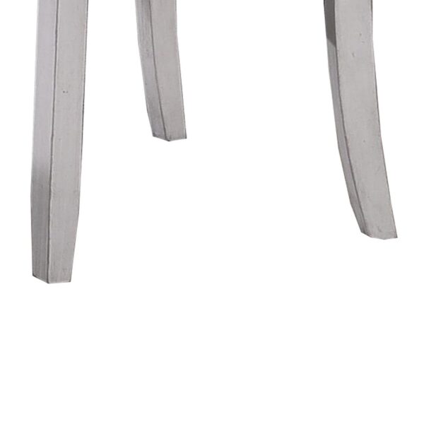 1502202669913225d98ce.jpeg Wooden Side Chair with Fabric Upholstered Seat, Set of 2, White and Gray