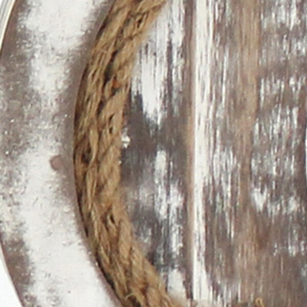 Square Wooden Wall Mirror Set of 2 with Rope Borders, Gray