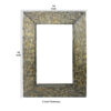 Rectangular Wall Mirror with Gravel Mosaic Border, Brown