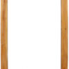 Farmhouse Style Rectangular Wooden Wall Mirror Set of 2 with Arched Top, Brown