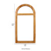 Farmhouse Style Rectangular Wooden Wall Mirror Set of 2 with Arched Top, Brown