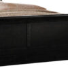 150220266991338c81bd4.jpeg Transitional Panel Design Sleigh Eastern King Size Bed, Black