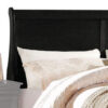 150220266991338e73ca3.jpeg Transitional Panel Design Sleigh Eastern King Size Bed, Black