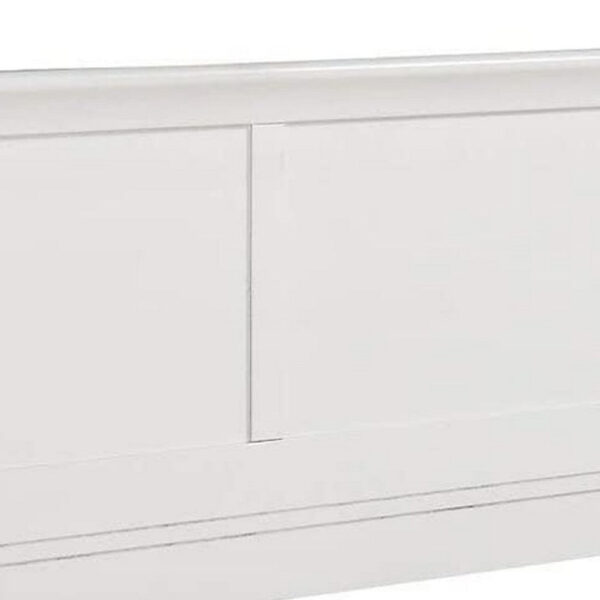 150220266991339642964.jpeg Transitional Panel Design Sleigh Eastern King Size Bed, White