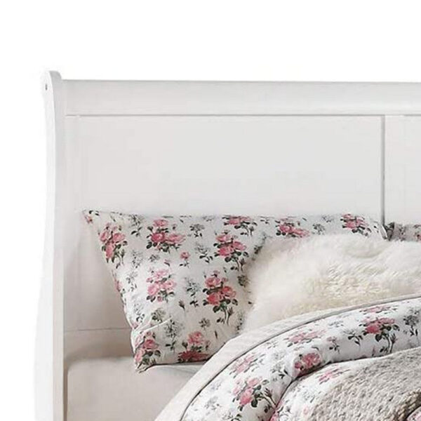 150220266991339796aea.jpeg Transitional Panel Design Sleigh Eastern King Size Bed, White