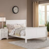 150220266991339a9eba2.jpeg Transitional Panel Design Sleigh Eastern King Size Bed, White