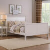 150220266991339c11bc9.jpeg Transitional Panel Design Sleigh Eastern King Size Bed, White