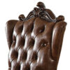 15022026699133ca3c4b5.jpeg Wooden Arm Chair with Button Tufted Backrest and Carved Details, Set of 2, Brown