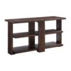 Wooden Sofa Table with 2 Open Display Shelves, Brown
