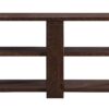 Wooden Sofa Table with 2 Open Display Shelves, Brown