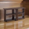 Wooden Sofa Table with 2 Open Display Shelves, Brown