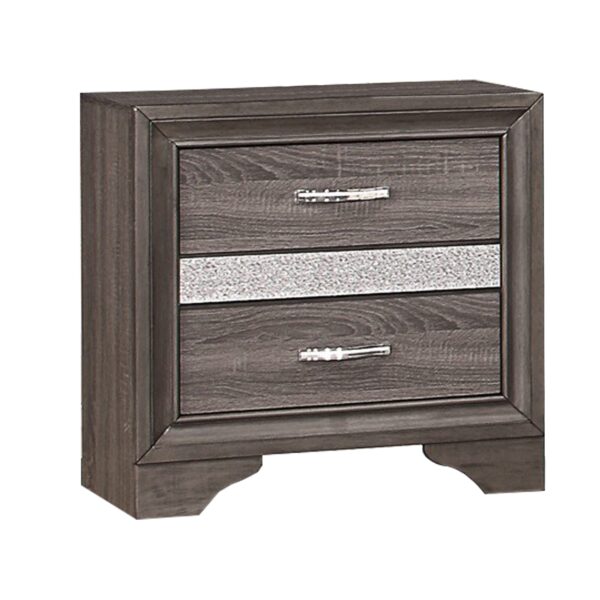 15022026699137b8bfb96.jpeg 2 Drawer Wooden Nightstand with 1 Hidden Jewelry Drawers, Gray and Silver