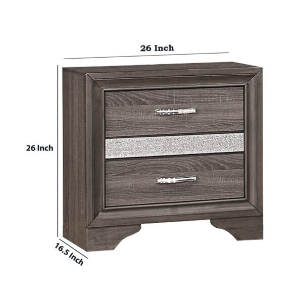 15022026699137da734c1.jpeg 2 Drawer Wooden Nightstand with 1 Hidden Jewelry Drawers, Gray and Silver